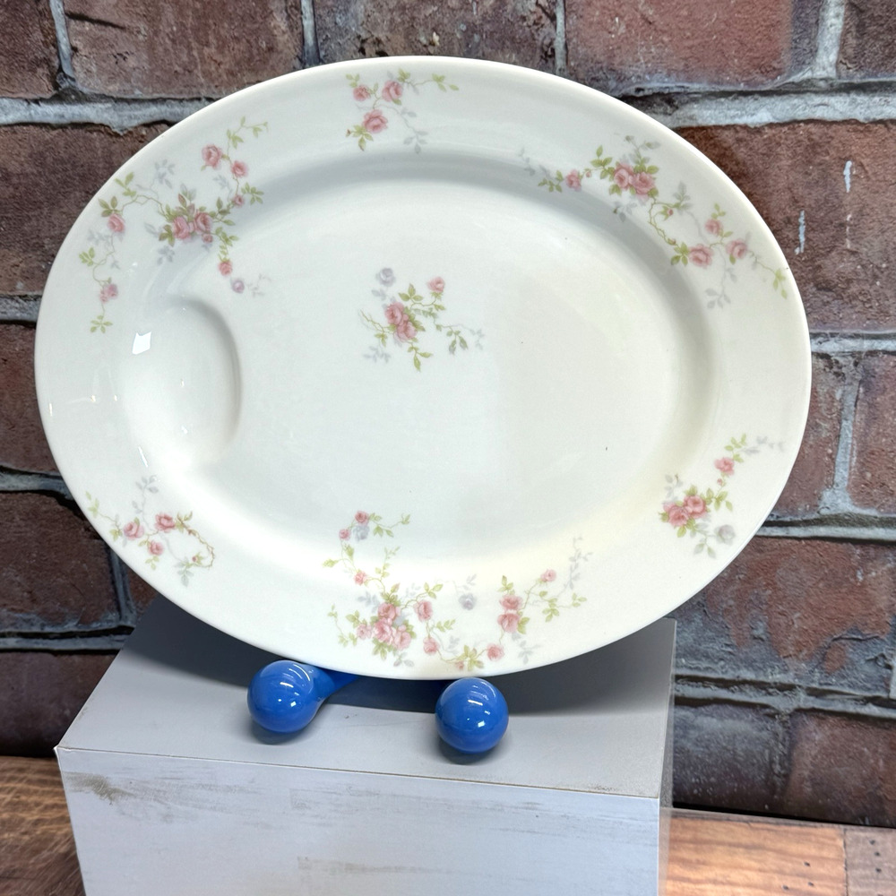 Vtg 1930s Theodore Haviland NY Touraine, Oval Serving Platter‎ 11.5" Floral